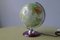 Vintage Illuminated Glass Topographical 24 cm Globe with Pagwood Base from JRO-Verlag, 1960s 1