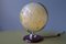 Vintage Illuminated Glass Topographical 24 cm Globe with Pagwood Base from JRO-Verlag, 1960s 8
