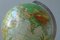Vintage Illuminated Glass Topographical 24 cm Globe with Pagwood Base from JRO-Verlag, 1960s 2