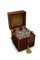 Victorian Sheraton Revival Mahogany Decanter Box with Atlantis Decanters, 1800s, Set of 5 1