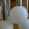 Plafonnier Cascade Space Age en Chrome avec Globes en Verre Opalin de Staff, 1970s 5