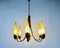 Mid-Century Modern Italian Brass and Glass Chandelier from Stilnovo, 1960s 15