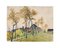 Landscape - Original watercolor by A.R. Brudieux - 1945 1945 1