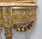 Golden Wood Mirror & Half Moon Console, Set of 2 32