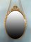 Specchio vintage ovale in ottone con decorazione ornamentale, Immagine 3