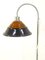 Mid-Century Nickel-Plated Floor Lamp with Amber Glass Top 4