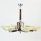 Art Deco Chandelier in Metal & Walnut, 1930s, Image 12