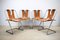 Steel & Leather Dining Chairs, 1970s, Set of 4 7