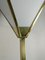 Vintage Brass Floor Lamps with White Glass Shades, Set of 2 10