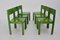 Green Beechwood Dining Chairs, 1950s, Set of 6 3