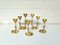 Vintage Scandinavian Brass Candleholders by Gunnar Ander for Ystad Metall Sweden, Set of 5, Image 2