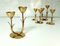 Vintage Scandinavian Brass Candleholders by Gunnar Ander for Ystad Metall Sweden, Set of 5 8