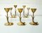 Vintage Scandinavian Brass Candleholders by Gunnar Ander for Ystad Metall Sweden, Set of 5, Image 4