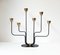 Large Vintage Scandinavian Brass & Metal Candelabra by Gunnar Ander for Ystad Metall, Sweden, 1950s 5