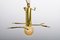 Brass Hanging Lamp with Murano Glass Elements from Kaiser Idell / Kaiser Leuchten, 1960s 11