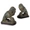 Italian Bronze and Marble Lions, 1900s, Set of 2 1