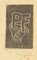 Gravure sur Bois Ex Libris PF par Michel Fingesten, 1900s 1