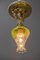 Jugendstil Deckenlampe mit Original Glasschirm, Wien, 1908 4
