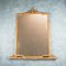Specchio vintage in legno dorato, anni '50, Immagine 1