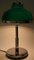 Lampe de Bureau Art Déco en Plaqué Nickel avec Abat-Jour Original Vert en Verre Opalin, 1920s 2