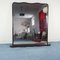 Vintage Modern Dark Brown Wood Mirror, 1950s 1