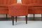 Armchairs & Ottoman in the Style of Gio Ponti, Italy, 1950s, Set of 3 2
