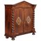 19th-Century Austrian Chest of Drawers in Walnut, Veneer Walnut & Silver Inlaid 4