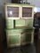 Vintage Glass & Painted Wood Kitchen Cupboard, 1930s 2
