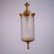 Italienische Deckenlampe aus Messing & Glas, 1950er 4