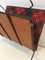 French Black Lacquered Metal, Leather & Square Fabric Magazine Rack, 1950s 7