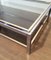 Large Chrome & Brass Coffee Table, 1970s 4