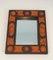 French Ceramic Mirror, 1970s, Image 1