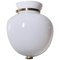 Danish Modern Sconce Half Vase in Opal Glass and Brass by Vilhelm Lauritzen for Louis Poulsen, 1950s, Image 1