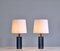 Large Danish Modern Blue Table Lamps from Søholm Stoneware, 1960s, Set of 2, Image 2