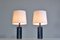 Large Danish Modern Blue Table Lamps from Søholm Stoneware, 1960s, Set of 2 11