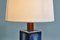 Large Danish Modern Blue Table Lamps from Søholm Stoneware, 1960s, Set of 2 8
