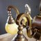 Vintage Copper-Colored Chandelier with Yellow Bulbs, 1950s, Image 5