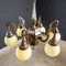 Vintage Copper-Colored Chandelier with Yellow Bulbs, 1950s 1