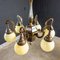 Vintage Copper-Colored Chandelier with Yellow Bulbs, 1950s, Image 1