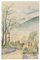 Landscape - Original Watercolor on Paper by Jean Delpech - 1933 1933 1