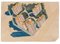 Paysage Urbain - Aquarelle Originale sur Papier par Jean Delpech - 1954 1954 1
