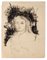 Portrait of Woman - Original China und Aquarell von Carlo Caroli - 1940er 1940er 1