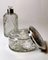 Bottle and Vanity Box in Cut Crystal & Chiseled Silver, Spain,  Set of 2, Image 3