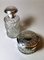 Flasche und Kosmetikbox aus geschliffenem Kristallglas & gemeißeltem Silber, Spanien, 2er Set 1