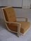 Fauteuil Art Déco Jaune Moutarde en Laine & Beige Peint en Bois, 1940s 3