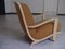 Art Deco Mustard Yellow Cavalry Wool & Beige Painted Wood Lounge Chair, 1940s, Image 11