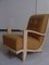 Fauteuil Art Déco Jaune Moutarde en Laine & Beige Peint en Bois, 1940s 9