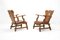 Brutalist Alsatian Oak Armchairs from Oisterwijk, 1950s, Set of 2 6