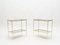 Bamboo, Brass & Mirror Side Tables from Maison Baguès, 1960s, Set of 2, Image 7