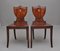 19th-Century Mahogany Hall Chairs, Set of 2 9